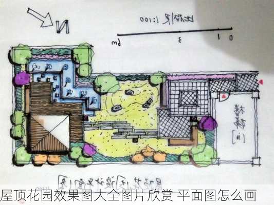 屋顶花园效果图大全图片欣赏 平面图怎么画