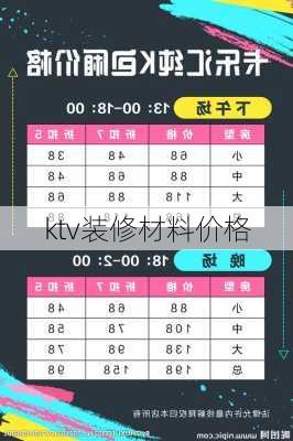 ktv装修材料价格