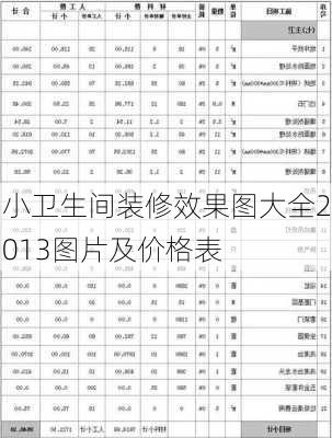 小卫生间装修效果图大全2013图片及价格表