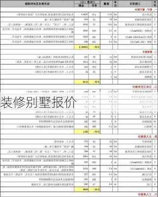 装修别墅报价