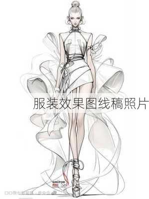 服装效果图线稿照片