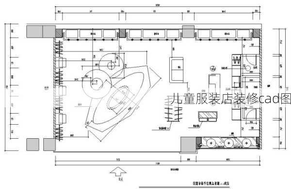 儿童服装店装修cad图