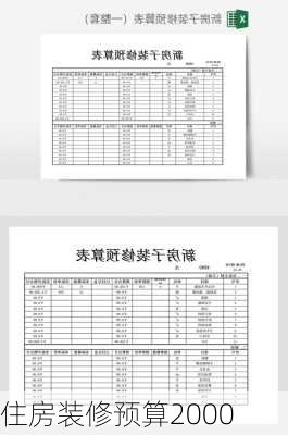 住房装修预算2000