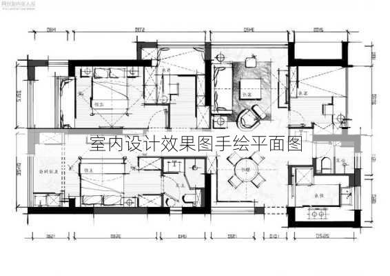 室内设计效果图手绘平面图