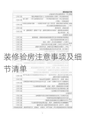 装修验房注意事项及细节清单