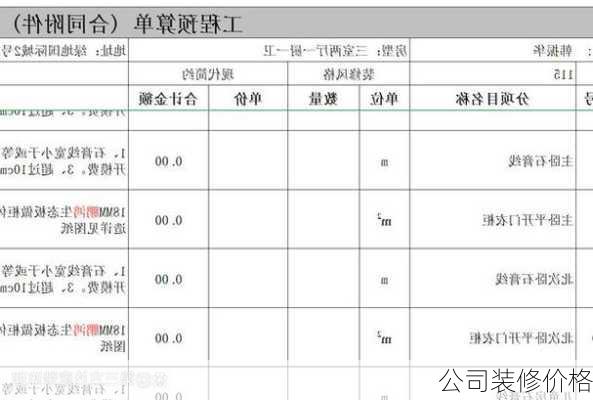 公司装修价格