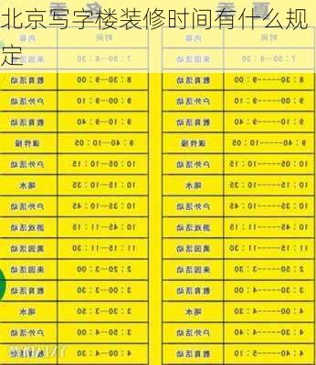 北京写字楼装修时间有什么规定