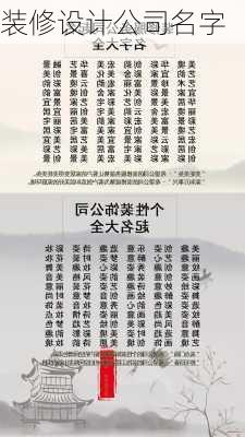 装修设计公司名字